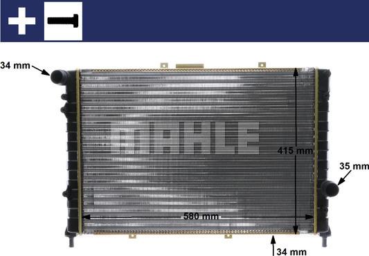 MAHLE CR 589 000S - Radiateur, refroidissement du moteur cwaw.fr