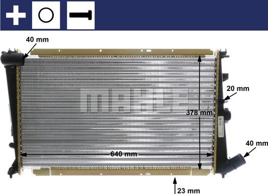 MAHLE CR 586 000S - Radiateur, refroidissement du moteur cwaw.fr