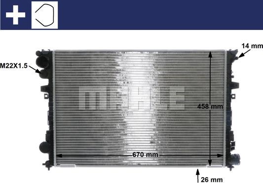 MAHLE CR 587 000S - Radiateur, refroidissement du moteur cwaw.fr