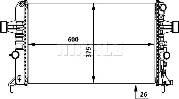 MAHLE CR 531 000P - Radiateur, refroidissement du moteur cwaw.fr