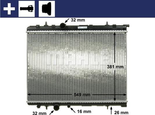 MAHLE CR 524 000S - Radiateur, refroidissement du moteur cwaw.fr