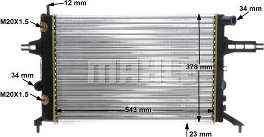 MAHLE CR 650 000S - Radiateur, refroidissement du moteur cwaw.fr