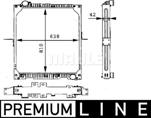 MAHLE CR 664 000P - Radiateur, refroidissement du moteur cwaw.fr