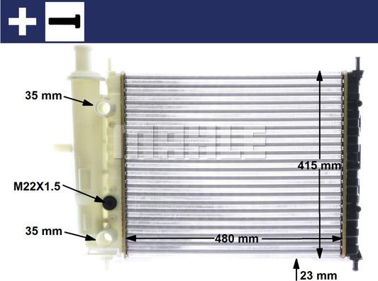 MAHLE CR 630 000S - Radiateur, refroidissement du moteur cwaw.fr