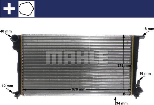 MAHLE CR 624 000S - Radiateur, refroidissement du moteur cwaw.fr