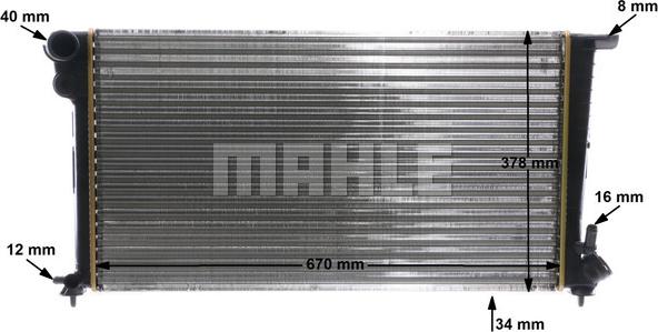 MAHLE CR 624 000S - Radiateur, refroidissement du moteur cwaw.fr