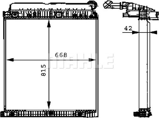 MAHLE CR 673 000P - Radiateur, refroidissement du moteur cwaw.fr