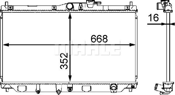 MAHLE CR 199 000S - Radiateur, refroidissement du moteur cwaw.fr