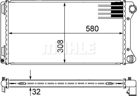 MAHLE CR 1444 000S - Radiateur, refroidissement du moteur cwaw.fr