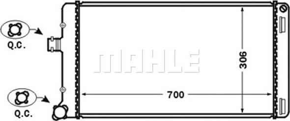 MAHLE CR 1445 000S - Radiateur, refroidissement du moteur cwaw.fr