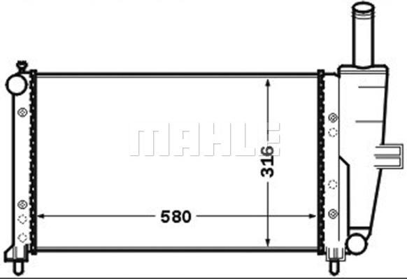 MAHLE CR 1443 000S - Radiateur, refroidissement du moteur cwaw.fr