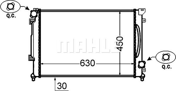 MAHLE CR 1416 000S - Radiateur, refroidissement du moteur cwaw.fr