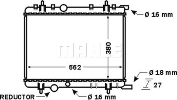 MAHLE CR 1434 000S - Radiateur, refroidissement du moteur cwaw.fr