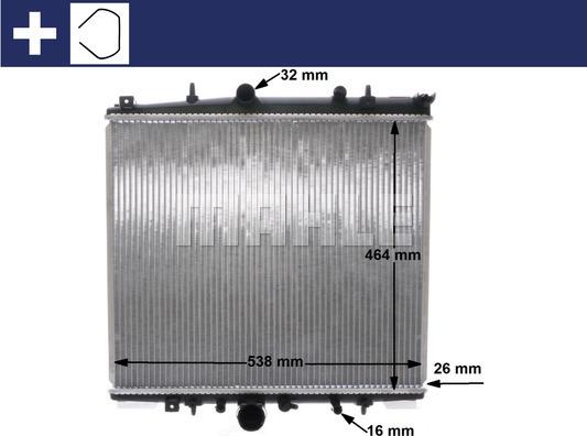 MAHLE CR 1435 000S - Radiateur, refroidissement du moteur cwaw.fr