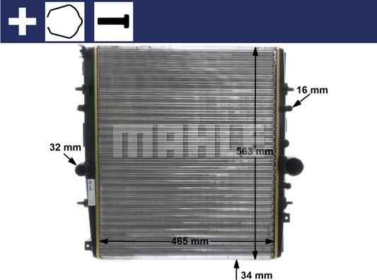 MAHLE CR 1436 000S - Radiateur, refroidissement du moteur cwaw.fr