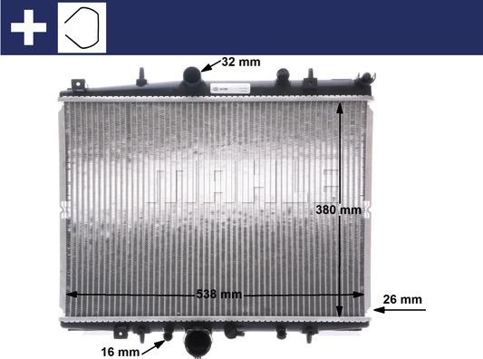 MAHLE CR 1433 000S - Radiateur, refroidissement du moteur cwaw.fr