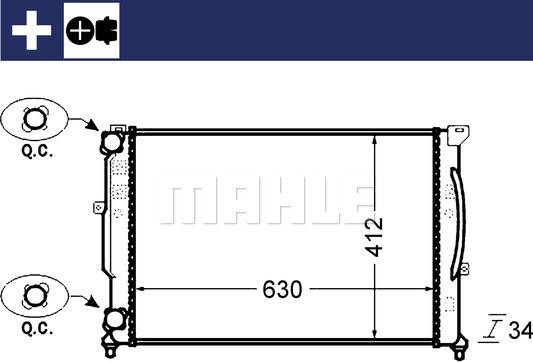 MAHLE CR 1423 000S - Radiateur, refroidissement du moteur cwaw.fr