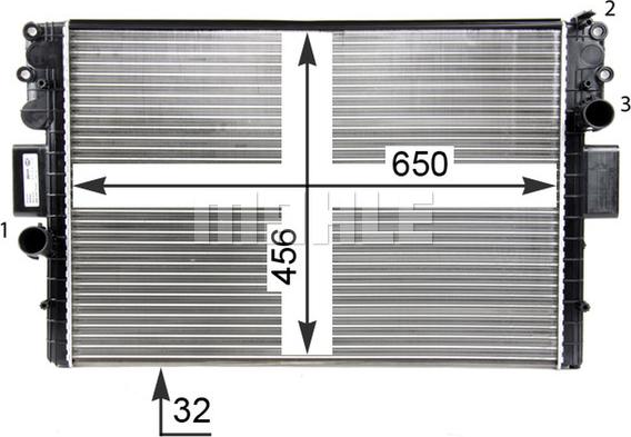 MAHLE CR 1550 000P - Radiateur, refroidissement du moteur cwaw.fr