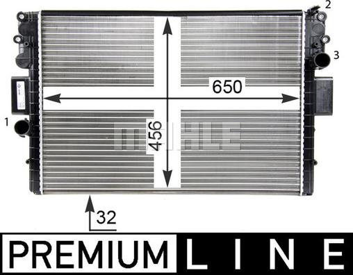 MAHLE CR 1550 000P - Radiateur, refroidissement du moteur cwaw.fr