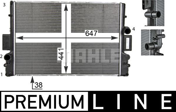 MAHLE CR 1551 000P - Radiateur, refroidissement du moteur cwaw.fr