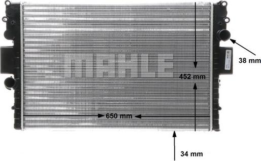 MAHLE CR 1551 000S - Radiateur, refroidissement du moteur cwaw.fr