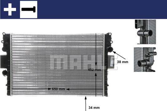 MAHLE CR 1551 000S - Radiateur, refroidissement du moteur cwaw.fr