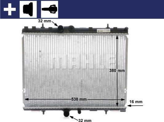 MAHLE CR 1501 000S - Radiateur, refroidissement du moteur cwaw.fr