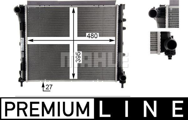 MAHLE CR 1586 000P - Radiateur, refroidissement du moteur cwaw.fr