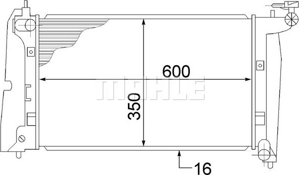 MAHLE CR 1526 000S - Radiateur, refroidissement du moteur cwaw.fr