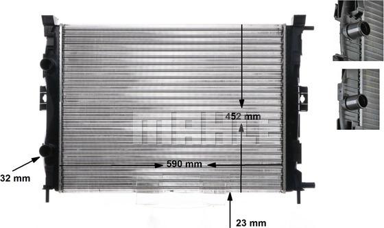 MAHLE CR 1690 000S - Radiateur, refroidissement du moteur cwaw.fr