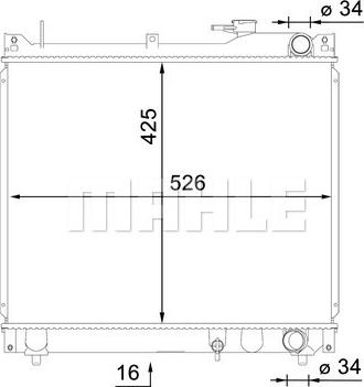 MAHLE CR 1659 000S - Radiateur, refroidissement du moteur cwaw.fr