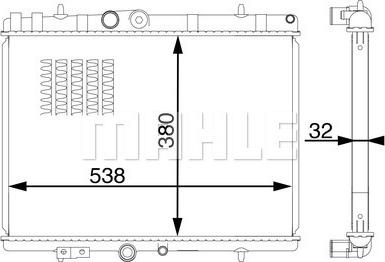 MAHLE CR 1600 000S - Radiateur, refroidissement du moteur cwaw.fr