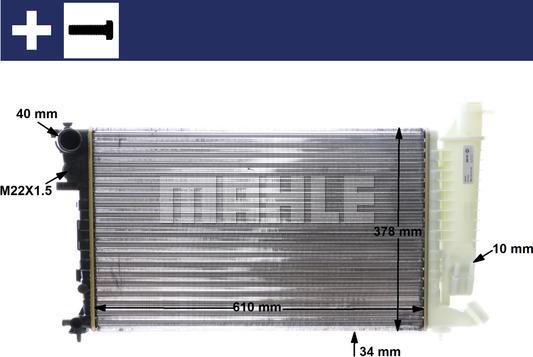 MAHLE CR 167 000S - Radiateur, refroidissement du moteur cwaw.fr