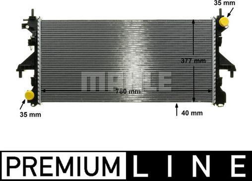 MAHLE CR 1069 000P - Radiateur, refroidissement du moteur cwaw.fr