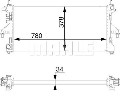 MAHLE CR 1069 000S - Radiateur, refroidissement du moteur cwaw.fr