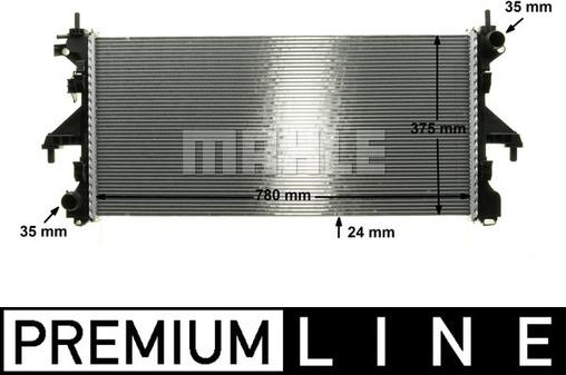 MAHLE CR 1068 000P - Radiateur, refroidissement du moteur cwaw.fr