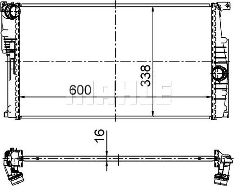 MAHLE CR 1036 000S - Radiateur, refroidissement du moteur cwaw.fr