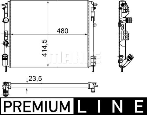 MAHLE CR 1145 000P - Radiateur, refroidissement du moteur cwaw.fr