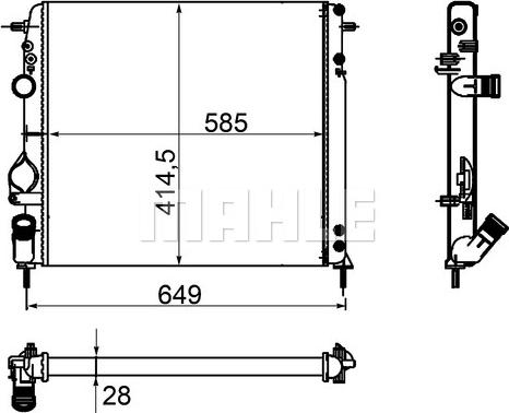 MAHLE CR 1146 000P - Radiateur, refroidissement du moteur cwaw.fr