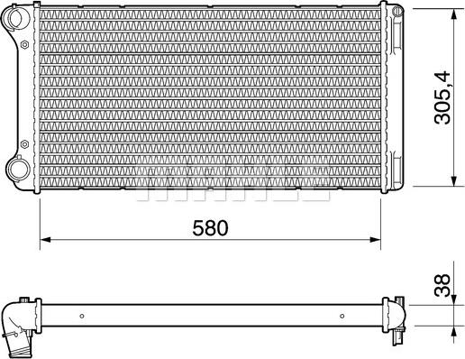 MAHLE CR 1109 000P - Radiateur, refroidissement du moteur cwaw.fr