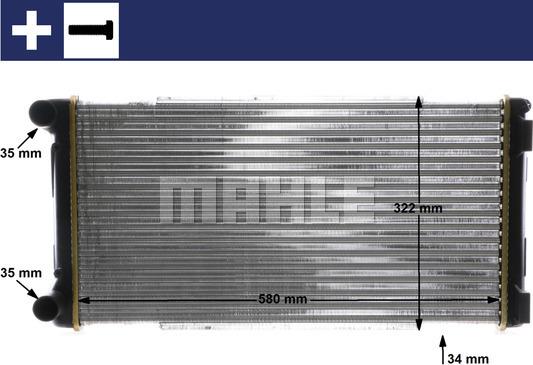 MAHLE CR 1109 000S - Radiateur, refroidissement du moteur cwaw.fr