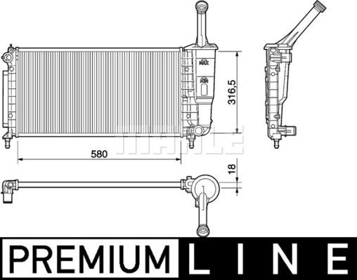 MAHLE CR 1104 000P - Radiateur, refroidissement du moteur cwaw.fr