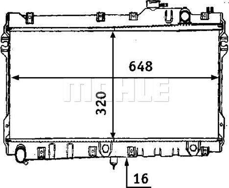 MAHLE CR 185 000S - Radiateur, refroidissement du moteur cwaw.fr