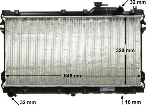 MAHLE CR 185 000S - Radiateur, refroidissement du moteur cwaw.fr