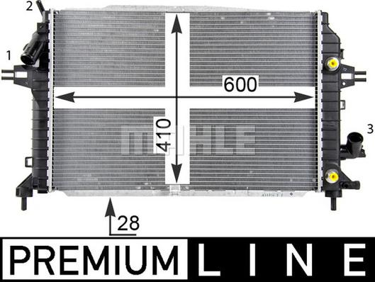 MAHLE CR 1857 000P - Radiateur, refroidissement du moteur cwaw.fr