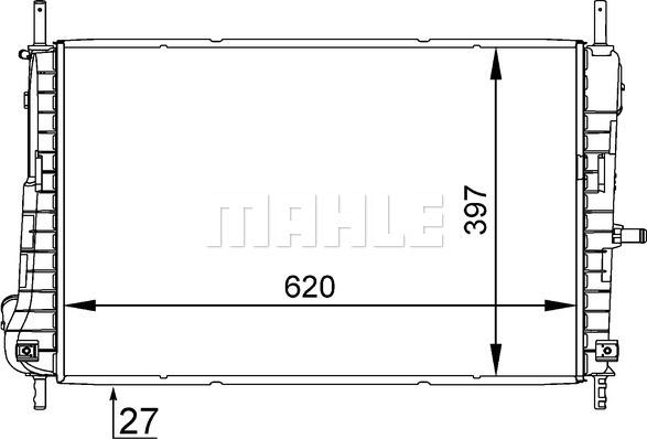 MAHLE CR 1347 000S - Radiateur, refroidissement du moteur cwaw.fr