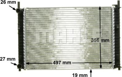 MAHLE CR 1354 000P - Radiateur, refroidissement du moteur cwaw.fr