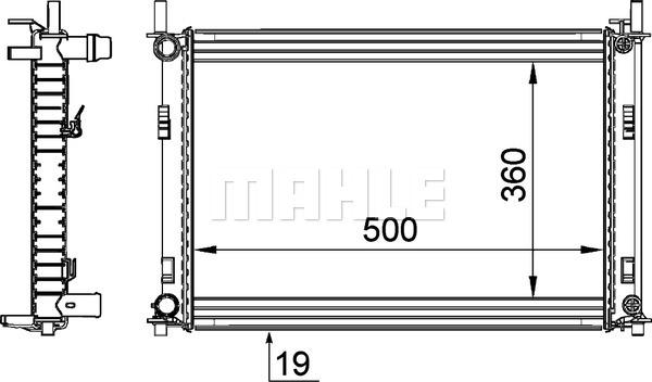 MAHLE CR 1354 000P - Radiateur, refroidissement du moteur cwaw.fr