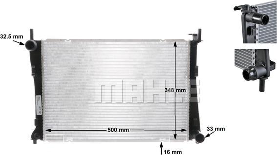 MAHLE CR 1355 000S - Radiateur, refroidissement du moteur cwaw.fr