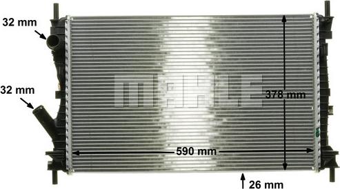 MAHLE CR 1365 000P - Radiateur, refroidissement du moteur cwaw.fr